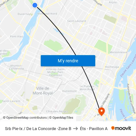 Srb Pie-Ix / De La Concorde -Zone B to Éts - Pavillon A map