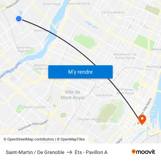 Saint-Martin / De Grenoble to Éts - Pavillon A map