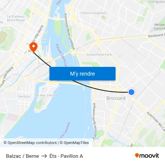 Balzac / Berne to Éts - Pavillon A map