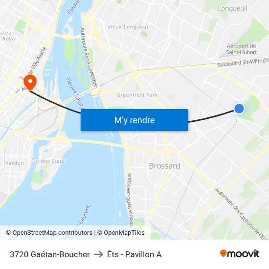 3720 Gaétan-Boucher to Éts - Pavillon A map