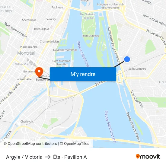 Argyle / Victoria to Éts - Pavillon A map