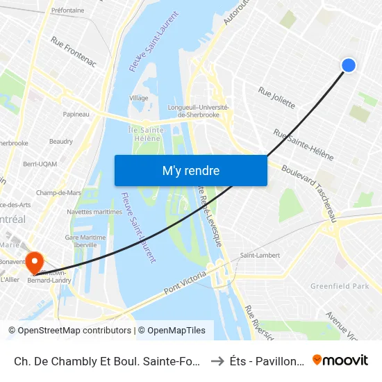 Ch. De Chambly Et Boul. Sainte-Foy() to Éts - Pavillon A map