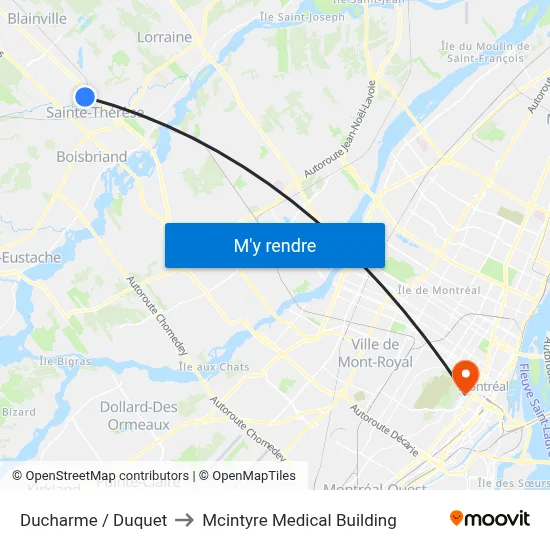 Ducharme / Duquet to Mcintyre Medical Building map