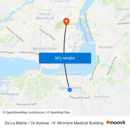 De La Mairie / 2e Avenue to Mcintyre Medical Building map