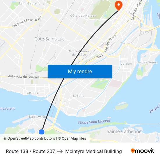 Route 138 / Route 207 to Mcintyre Medical Building map