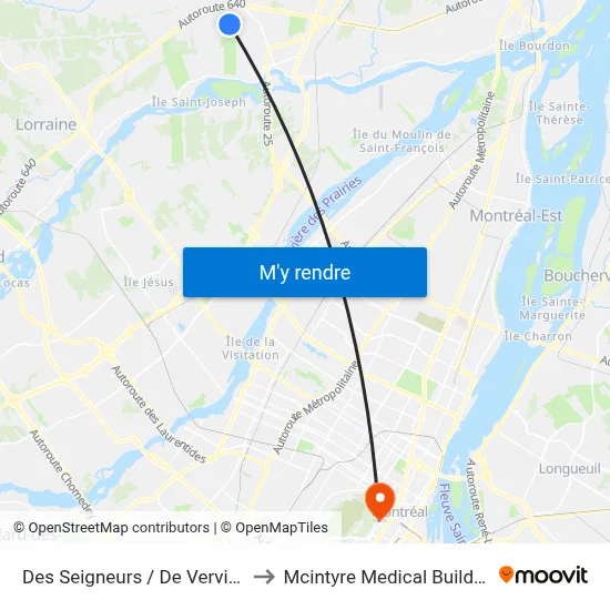 Des Seigneurs / De Verviers to Mcintyre Medical Building map