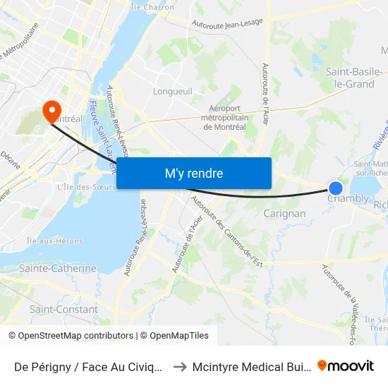 De Périgny / Face Au Civique 500 to Mcintyre Medical Building map