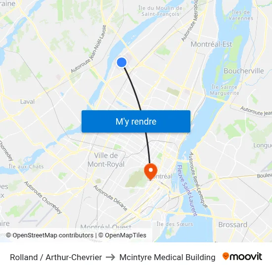Rolland / Arthur-Chevrier to Mcintyre Medical Building map