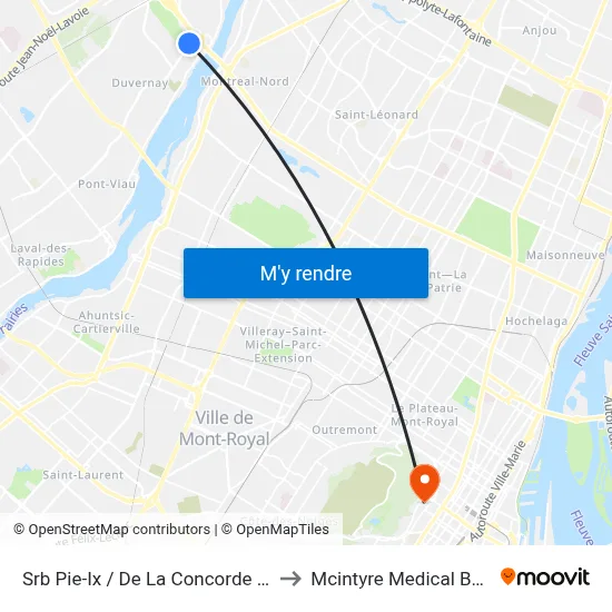 Srb Pie-Ix / De La Concorde -Zone B to Mcintyre Medical Building map