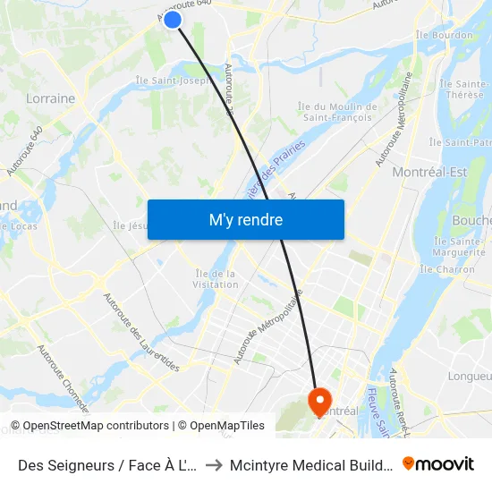 Des Seigneurs / Face À L'Iga to Mcintyre Medical Building map