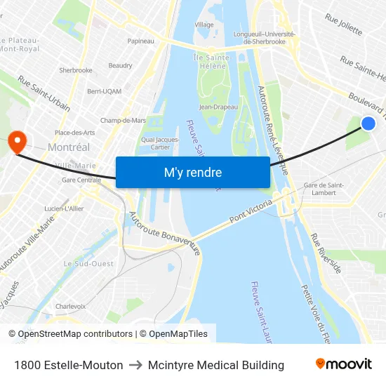 1800 Estelle-Mouton to Mcintyre Medical Building map