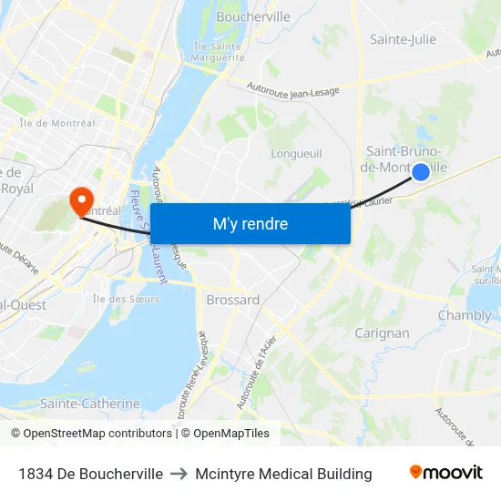 1834 De Boucherville to Mcintyre Medical Building map