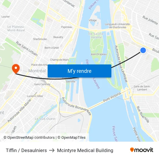 Tiffin / Desaulniers to Mcintyre Medical Building map