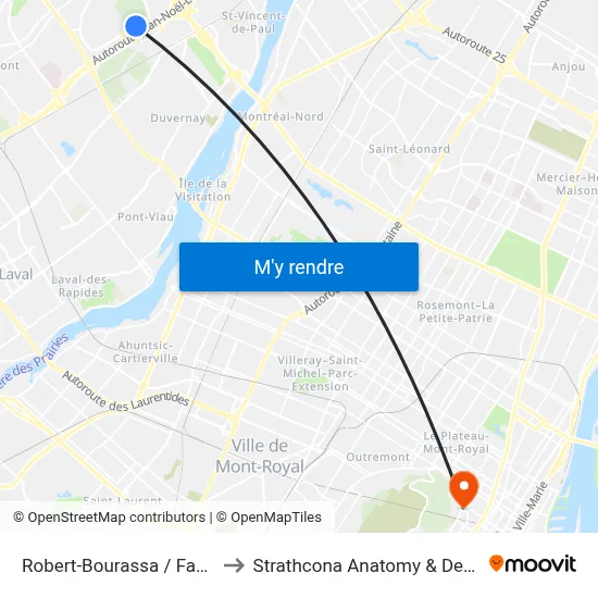 Robert-Bourassa / Face Au Adonis to Strathcona Anatomy & Dentistry Building map