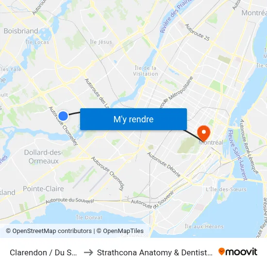 Clarendon / Du Souvenir to Strathcona Anatomy & Dentistry Building map