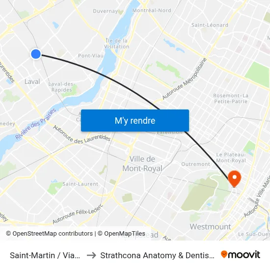 Saint-Martin / Viaduc C.P. to Strathcona Anatomy & Dentistry Building map