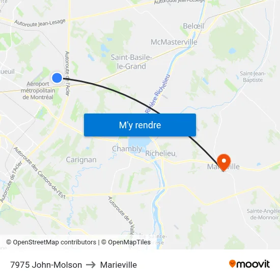 7975 John-Molson to Marieville map