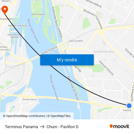 Terminus Panama to Chum - Pavillon D map
