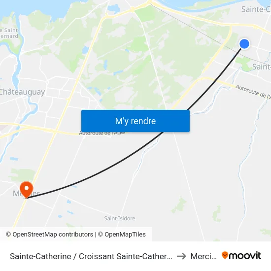 Sainte-Catherine / Croissant Sainte-Catherine to Mercier map
