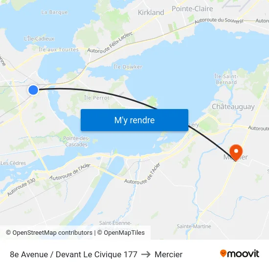 8e Avenue / Devant Le Civique 177 to Mercier map