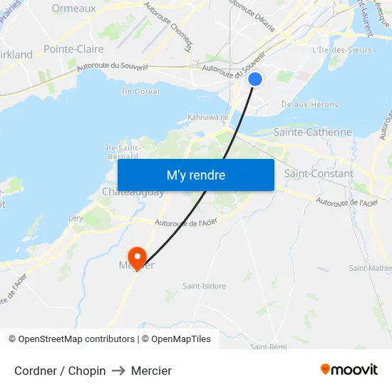 Cordner / Chopin to Mercier map