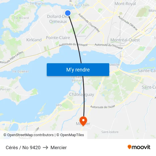 Cérès / No 9420 to Mercier map