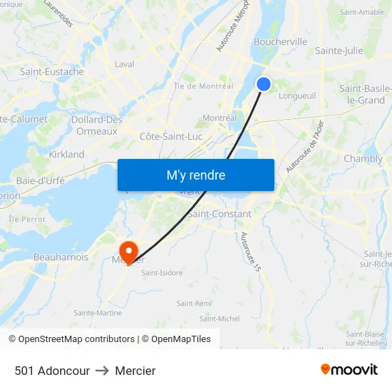 501 Adoncour to Mercier map