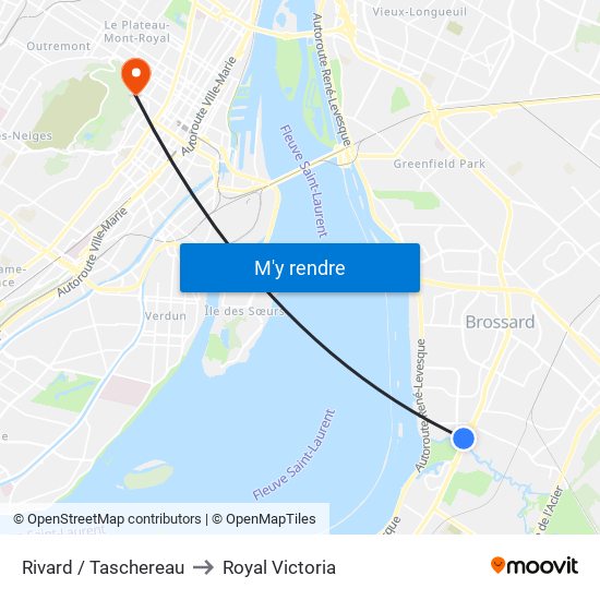 Rivard / Taschereau to Royal Victoria map
