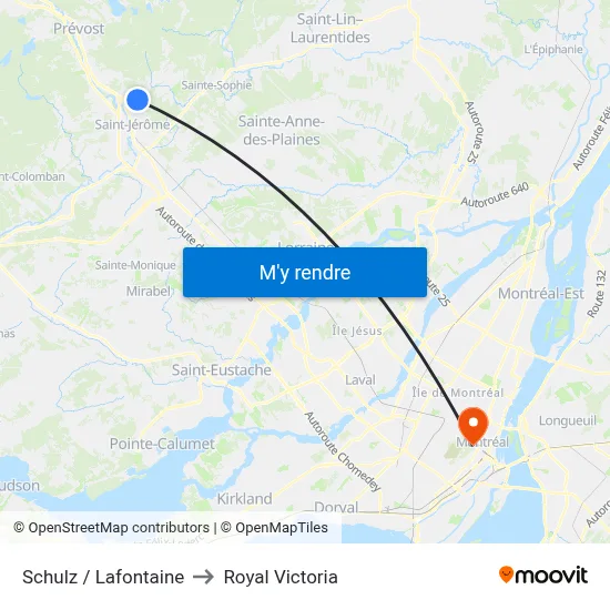 Schulz / Lafontaine to Royal Victoria map