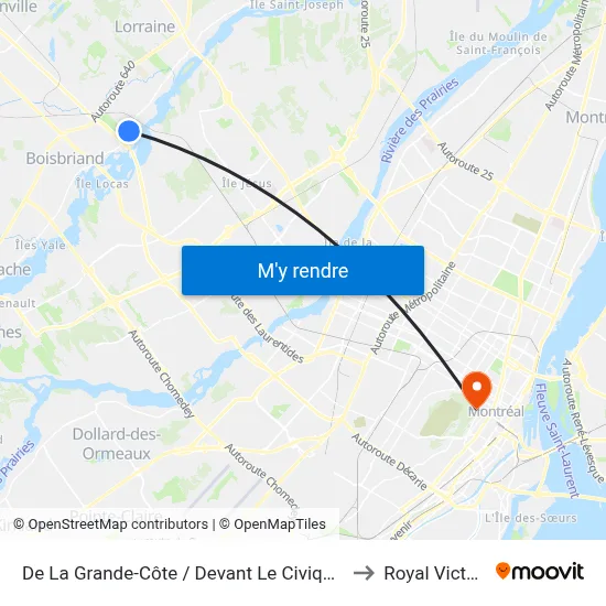 De La Grande-Côte / Devant Le Civique 199 to Royal Victoria map