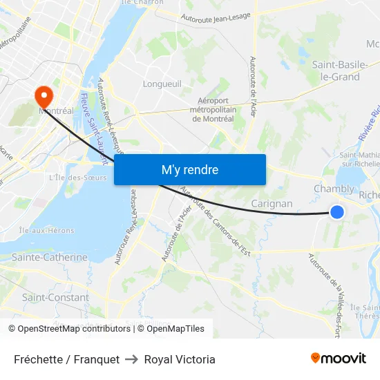Fréchette / Franquet to Royal Victoria map