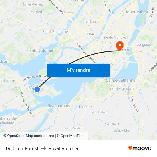 De L'Île / Forest to Royal Victoria map