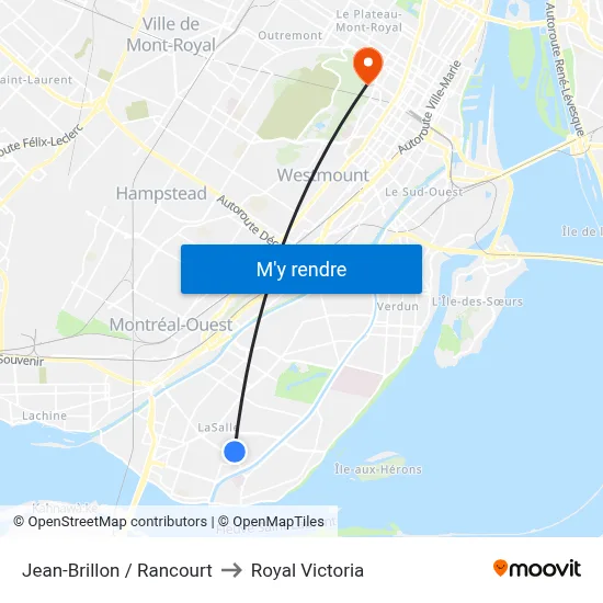 Jean-Brillon / Rancourt to Royal Victoria map