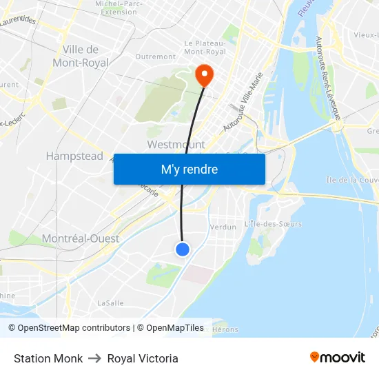 Station Monk to Royal Victoria map