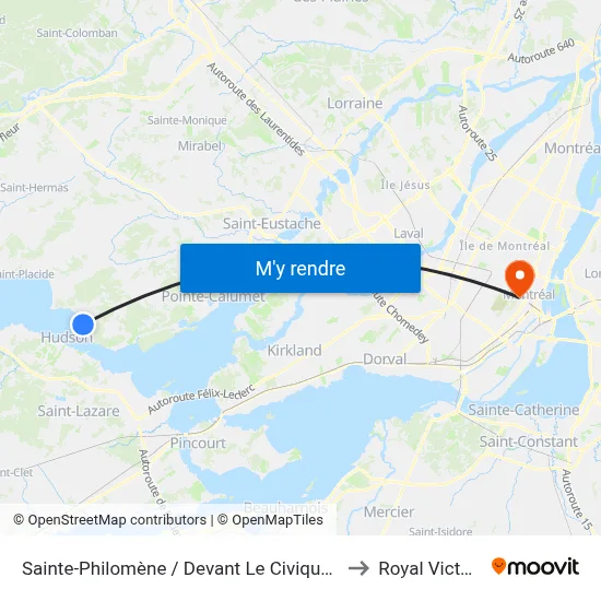 Sainte-Philomène / Devant Le Civique 681 to Royal Victoria map