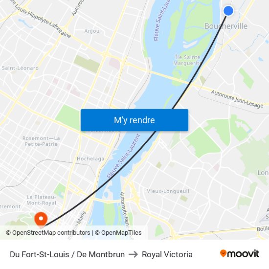 Du Fort-St-Louis / De Montbrun to Royal Victoria map