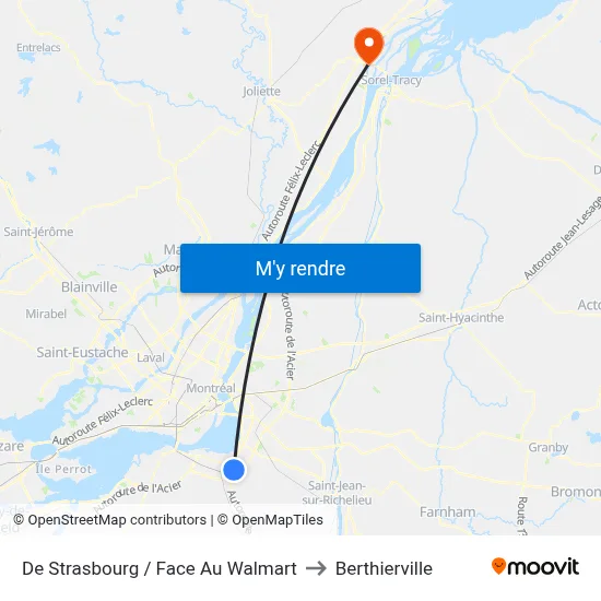 De Strasbourg / Face Au Walmart to Berthierville map