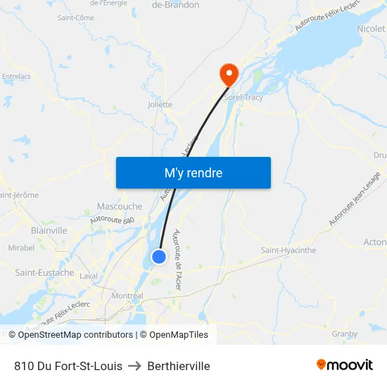 810 Du Fort-St-Louis to Berthierville map