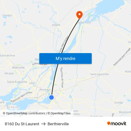 8160 Du St-Laurent to Berthierville map