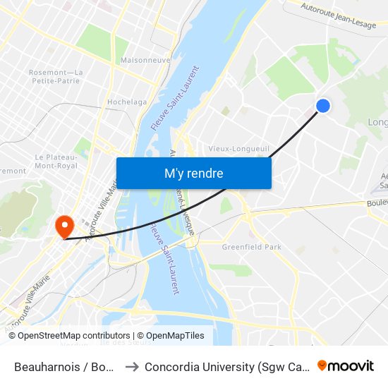 Beauharnois / Boullard to Concordia University (Sgw Campus) map