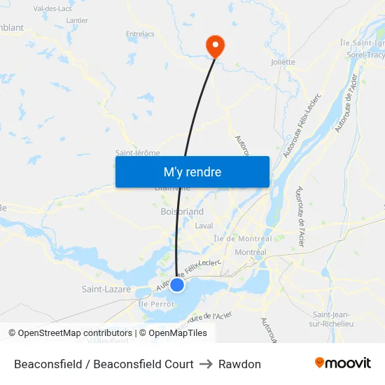 Beaconsfield / Beaconsfield Court to Rawdon map