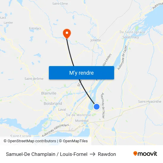 Samuel-De Champlain / Louis-Fornel to Rawdon map