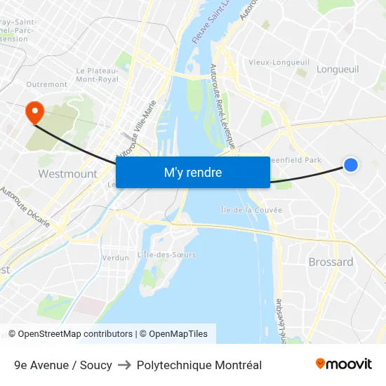 9e Avenue / Soucy to Polytechnique Montréal map