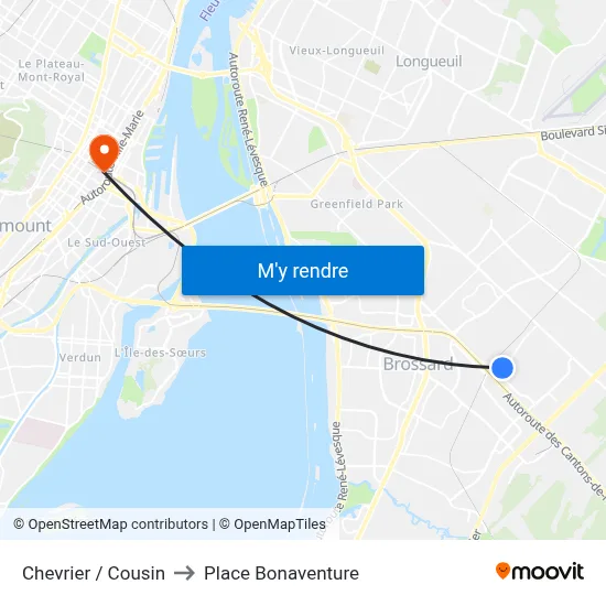 Chevrier / Cousin to Place Bonaventure map