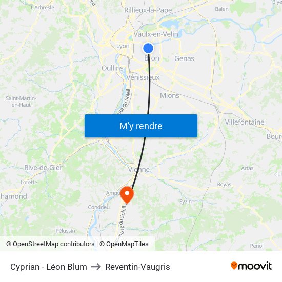 Cyprian - Léon Blum to Reventin-Vaugris map