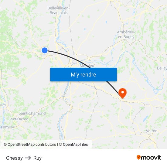 Chessy to Ruy map