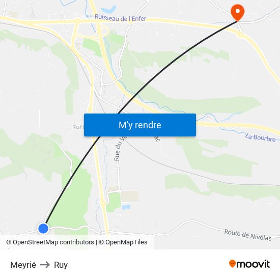 Meyrié to Ruy map
