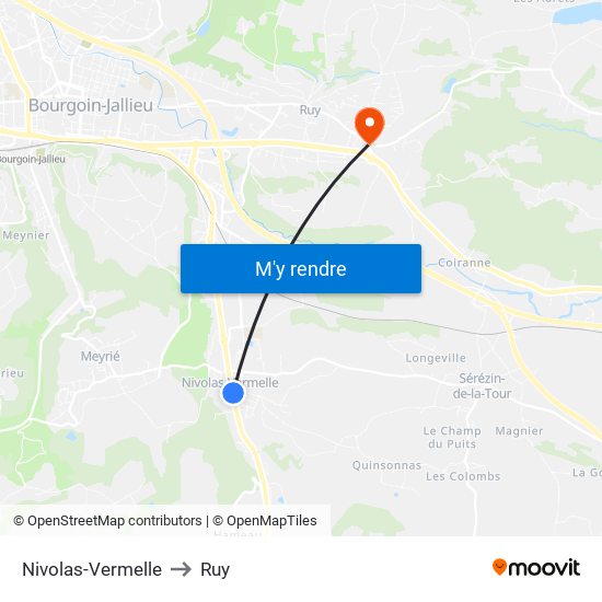 Nivolas-Vermelle to Ruy map