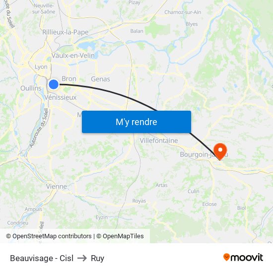 Beauvisage - Cisl to Ruy map