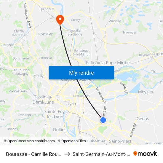 Boutasse - Camille Rousset to Saint-Germain-Au-Mont-D'Or map